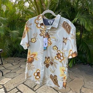 NWT VISSLA VISSLAND ECO SS SHIRT - LIGHT AGAVE